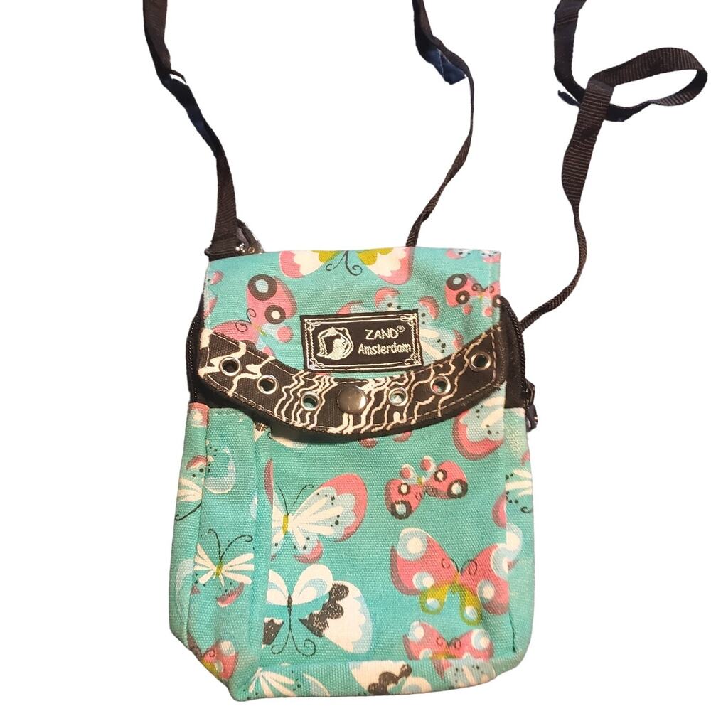 Zand Amsterdam Canvas Crossbody Butterfly Festival Bag Made India Cotton Blend